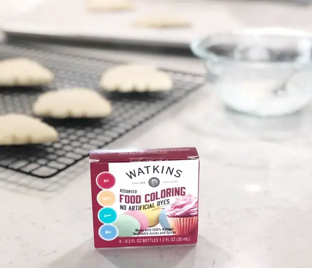 Watkins dye free food coloring with sugar cookies