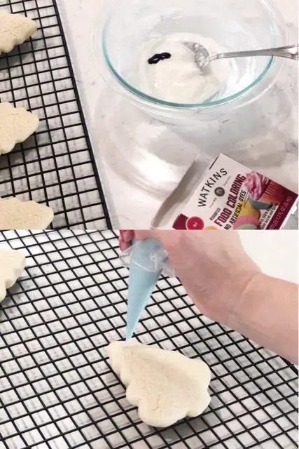 Royal Icing with dye free food coloring icing gluten free sugar cookie