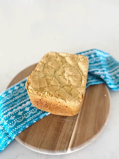 gluten free bread on wooden cutting board