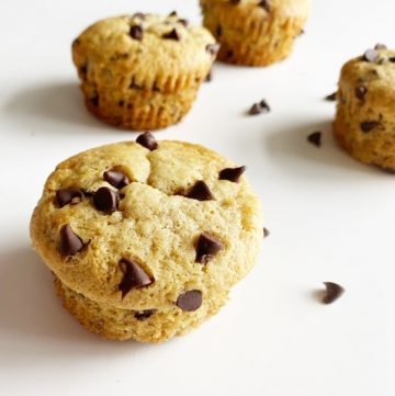 gluten free dairy free banana chocolate chip muffin