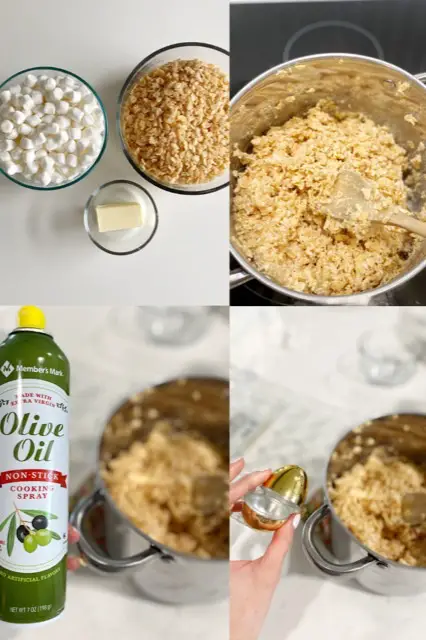 ingredients for easy gluten-free rice krispies treats