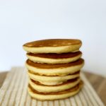 easy and fluffy gluten free pancakes stacked