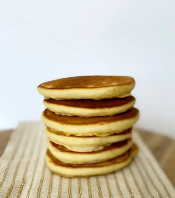 stack of easy and fluffy gluten free pancakes 